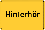 Place name sign Hinterhör