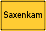 Place name sign Saxenkam