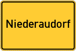 Place name sign Niederaudorf