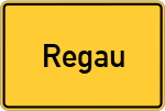Place name sign Regau