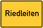 Place name sign Riedleiten