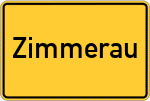 Place name sign Zimmerau