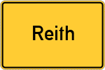 Place name sign Reith