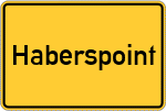 Place name sign Haberspoint