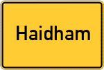 Place name sign Haidham