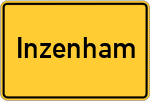 Place name sign Inzenham