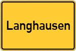 Place name sign Langhausen