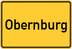 Place name sign Obernburg, Kreis Rosenheim, Oberbayern
