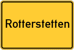 Place name sign Rotterstetten