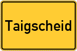 Place name sign Taigscheid