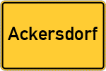Place name sign Ackersdorf
