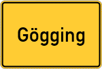 Place name sign Gögging
