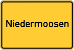 Place name sign Niedermoosen