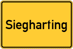 Place name sign Siegharting