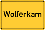 Place name sign Wolferkam