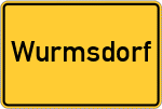 Place name sign Wurmsdorf