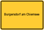 Place name sign Burgersdorf am Chiemsee