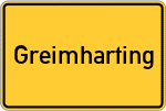 Place name sign Greimharting