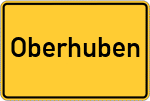 Place name sign Oberhuben