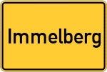 Place name sign Immelberg, Kreis Rosenheim, Oberbayern