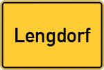 Place name sign Lengdorf