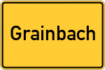 Place name sign Grainbach