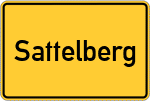 Place name sign Sattelberg