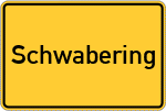 Place name sign Schwabering