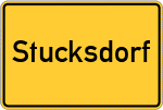Place name sign Stucksdorf