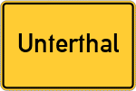 Place name sign Unterthal