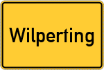 Place name sign Wilperting