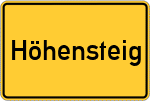 Place name sign Höhensteig, Kreis Rosenheim, Oberbayern