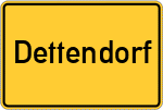 Place name sign Dettendorf