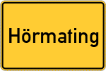 Place name sign Hörmating