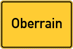 Place name sign Oberrain
