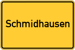 Place name sign Schmidhausen