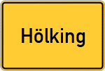 Place name sign Hölking