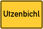 Place name sign Utzenbichl