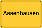 Place name sign Assenhausen, Starnberger See