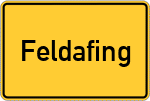 Place name sign Feldafing