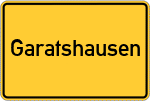 Place name sign Garatshausen