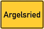 Place name sign Argelsried