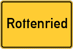 Place name sign Rottenried