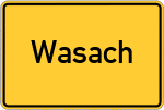 Place name sign Wasach
