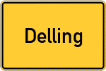 Place name sign Delling, Oberbayern