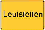 Place name sign Leutstetten