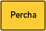 Place name sign Percha, Kreis Starnberg