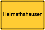 Place name sign Heimathshausen, Kreis Starnberg
