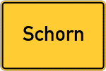Place name sign Schorn, Kreis Starnberg