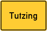 Place name sign Tutzing